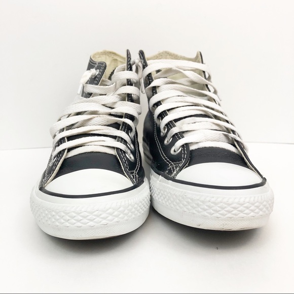 Converse All Star High Leather Black Size 9 - Picture 3 of 8